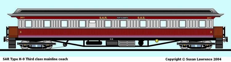 SAR Type H-9 Third class mainline coach