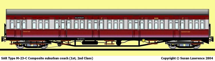 SAR Type M-23-C Composite suburban coach (1st, 2nd Class)