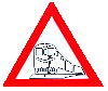 Narrow Gauge Diesel Locomotive road sign