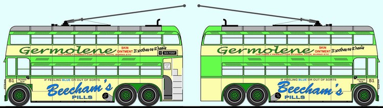 Sunbeam B.T.H.MS.2 double deck trackless trams [pre-war]