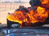 Petrol tanker on fire after one of its rear tyres overheated Photo - Frank Zeiler 2007