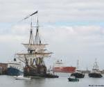 Gtheborg Replica Tall Sailing Ship with various other vessels