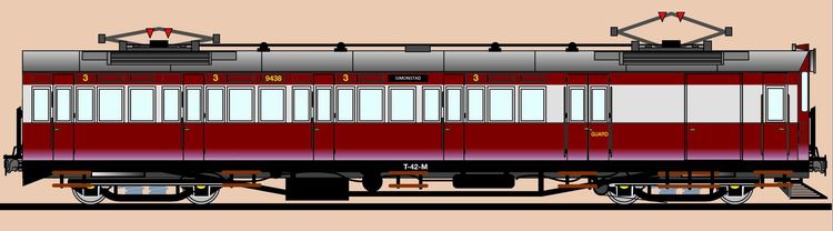 SAR Type T-42-M Electric third class suburban motor coach Drawing  Susan Lawrence 2006