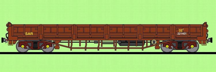 SAR Type DZ-7 Bogie open dropside wagon