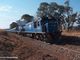 Blue Train class 34 diesels 651 and 652 at the Randfontein level crossing. 17.07.06.Photo © Richard Gillatt
