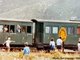 Apple Express coaches at van Stadens in old livery - 1984 - Photo Susan Lawrence