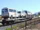 Dune Express/Shongololo Express flat car with tour vans. Photo  Robert Adams